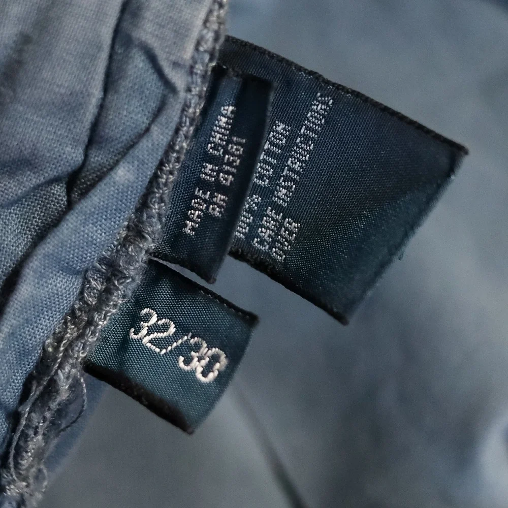 Polo Ralph Lauren‎ Slim GI Fit Pants Garment Dyed Mens 32x30 Blue Chino Military